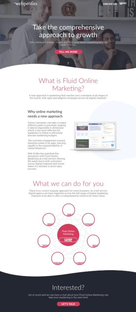 A good landing page example
